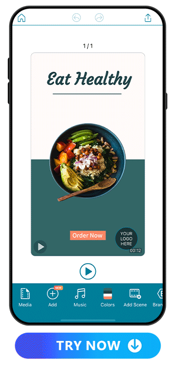 edit the ad template by changing the color and adding stickers